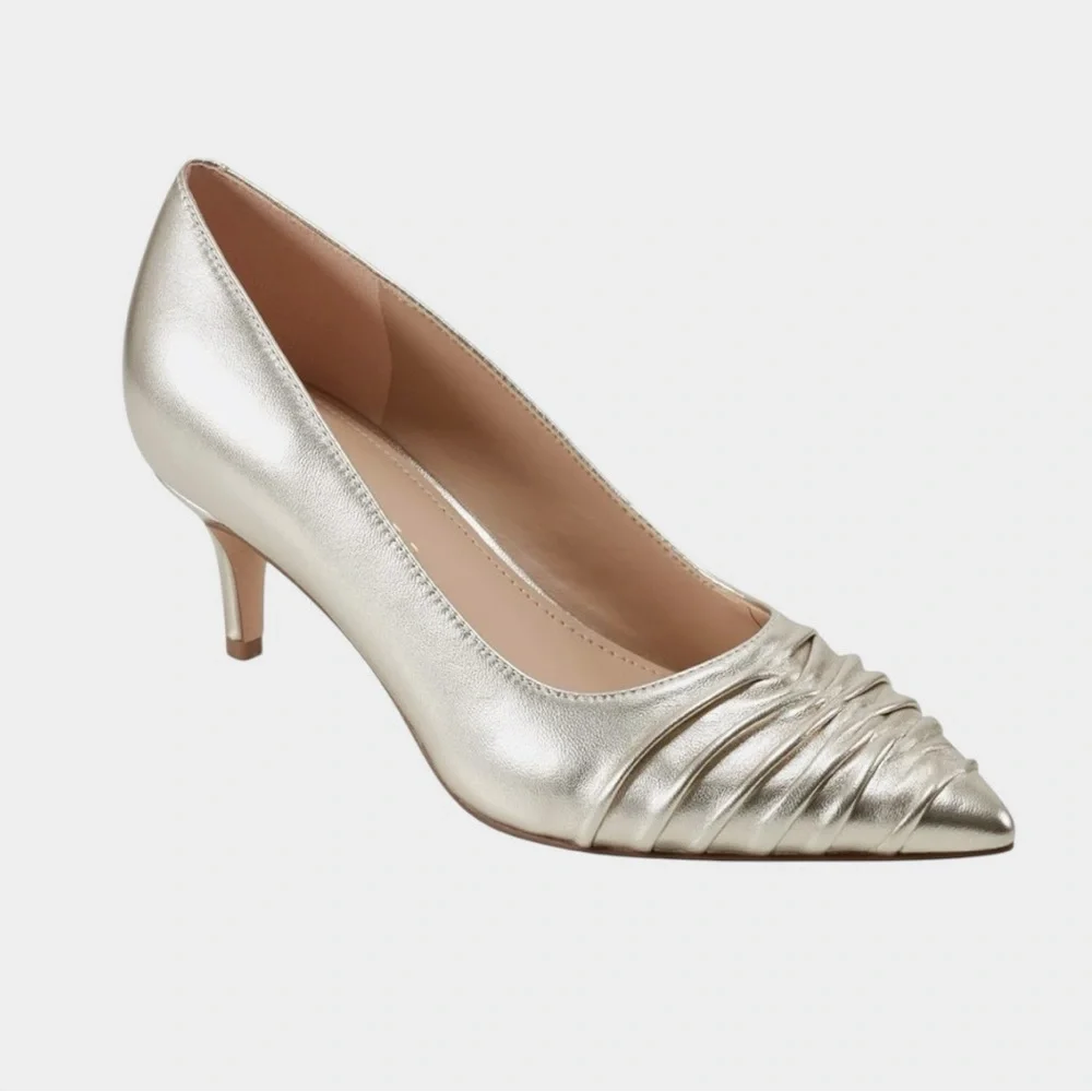 Marc Fisher LTD Women's PARIA Pump, Light Gold Leather 710, 9 M